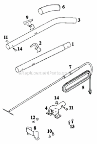 Page D Diagram and Parts List for S649A  Sanitaire Upright Vacuum
