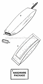 Page E Diagram and Parts List for S649A  Sanitaire Upright Vacuum