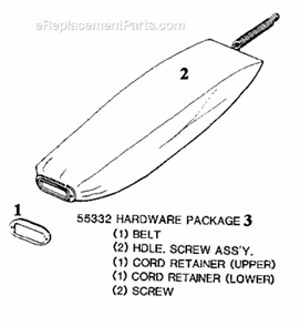 Page E Diagram and Parts List for S652A  Sanitaire Upright Vacuum