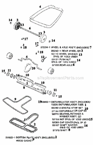 Page C Diagram and Parts List for S654A  Sanitaire Upright Vacuum