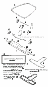 Page B Diagram and Parts List for S655A  Sanitaire Upright Vacuum