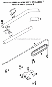 Page D Diagram and Parts List for S655A  Sanitaire Upright Vacuum