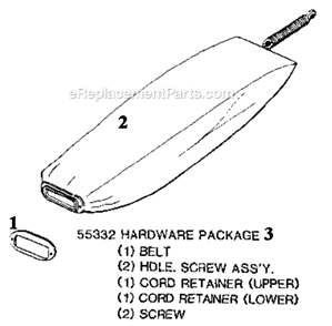 Page E Diagram and Parts List for S655A  Sanitaire Upright Vacuum