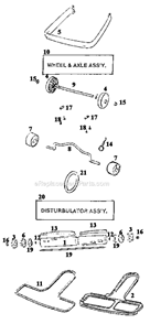 Page B Diagram and Parts List for S657A  Sanitaire Upright Vacuum