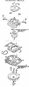 Page C Diagram and Parts List for S657A  Sanitaire Upright Vacuum