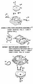 Page C Diagram and Parts List for S659A  Sanitaire Upright Vacuum