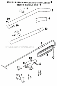 Page D Diagram and Parts List for S659A  Sanitaire Upright Vacuum
