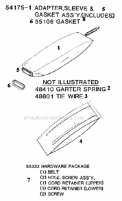 Page E Diagram and Parts List for S659A  Sanitaire Upright Vacuum