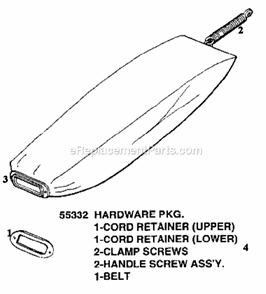 Page E Diagram and Parts List for S661A  Sanitaire Upright Vacuum