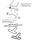 Page C Diagram and Parts List for S661D  Sanitaire Upright Vacuum
