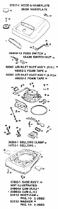 Page A Diagram and Parts List for S662A  Sanitaire Upright Vacuum