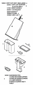 Page E Diagram and Parts List for S662A  Sanitaire Upright Vacuum