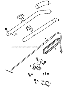 Page E Diagram and Parts List for S663B  Sanitaire Upright Vacuum