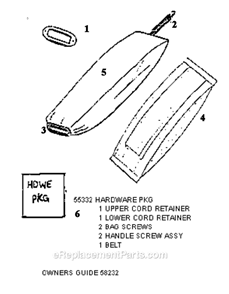 Page A Diagram and Parts List for S663D  Sanitaire Upright Vacuum
