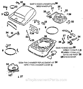 Page B Diagram and Parts List for S663D  Sanitaire Upright Vacuum