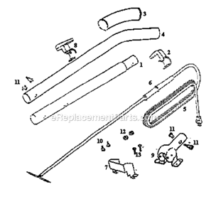 Page E Diagram and Parts List for S663D  Sanitaire Upright Vacuum