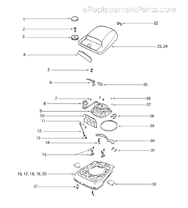 Page A Diagram and Parts List for S670A-1  Sanitaire Upright Vacuum