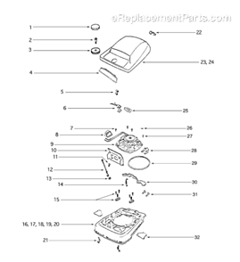 Page A Diagram and Parts List for S670A-2  Sanitaire Upright Vacuum