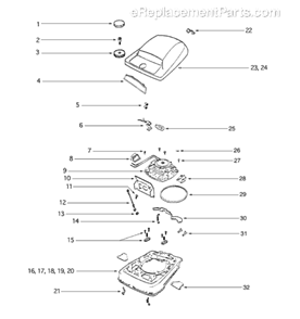 Page A Diagram and Parts List for S677A-1  Sanitaire Upright Vacuum
