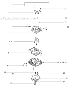 Page C Diagram and Parts List for S677A-1  Sanitaire Upright Vacuum