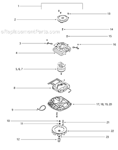 Page C Diagram and Parts List for S677A  Sanitaire Upright Vacuum