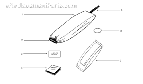 Page E Diagram and Parts List for S677B  Sanitaire Upright Vacuum