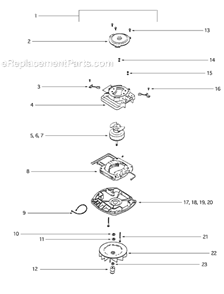 Page E Diagram and Parts List for S677D-1  Sanitaire Upright Vacuum