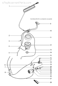 Part Location Diagram of 61184-3 Sanitaire Wire - Terminated