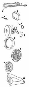 Page C Diagram and Parts List for SC3684A  Sanitaire Canister Vacuum