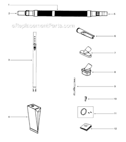 Page A Diagram and Parts List for SC4570BT  Sanitaire Upright Vacuum