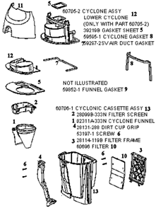 Page C Diagram and Parts List for SC4580AT  Sanitaire Upright Vacuum
