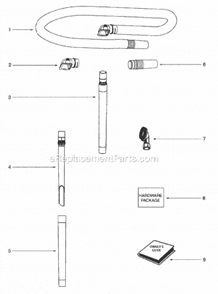 Part Location Diagram of 71448-308N Sanitaire Knob - Height Adjustment