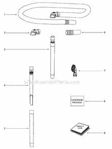 Page A Diagram and Parts List for SC5815A-1  Sanitaire Upright Vacuum