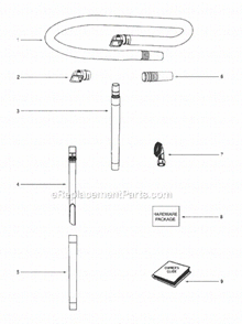 Page A Diagram and Parts List for SC5845A-1  Sanitaire Upright Vacuum