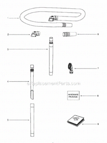 Page A Diagram and Parts List for SC5845A  Sanitaire Upright Vacuum