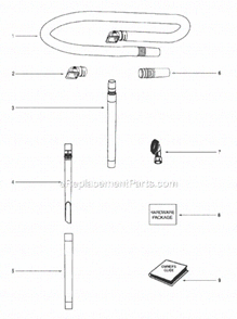Page A Diagram and Parts List for SC5845B  Sanitaire Upright Vacuum