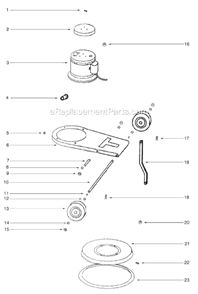 Page B Diagram and Parts List for SC6035A  Sanitaire Polisher Buffer