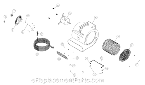 Page A Diagram and Parts List for SC6052A  Sanitaire Industrial Fan / Circulator