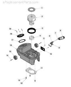 Part Location Diagram of E515 Sanitaire Switch, 2 Position Rocker