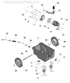 Page C Diagram and Parts List for SC6080A  Sanitaire Carpet Cleaner