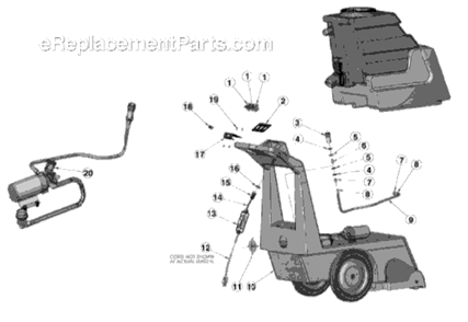 Page B Diagram and Parts List for SC6090A  Sanitaire Carpet Cleaner