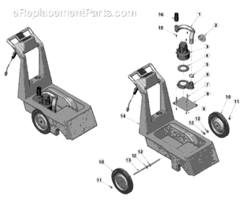 Page C Diagram and Parts List for SC6090A  Sanitaire Carpet Cleaner