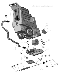 Page D Diagram and Parts List for SC6090A  Sanitaire Carpet Cleaner