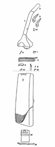 Page D Diagram and Parts List for SC6484AT  Sanitaire Upright Vacuum