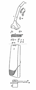 Page D Diagram and Parts List for SC6484BT  Sanitaire Upright Vacuum