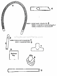 Page A Diagram and Parts List for SC6484DT  Sanitaire Upright Vacuum