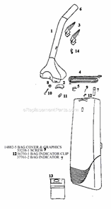 Page D Diagram and Parts List for SC6484DT  Sanitaire Upright Vacuum