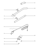 Page D Diagram and Parts List for SC678A  Sanitaire Upright Vacuum