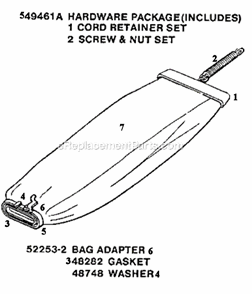 Page A Diagram and Parts List for SC679G  Sanitaire Upright Vacuum