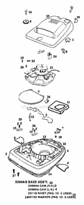 Page B Diagram and Parts List for SC679G  Sanitaire Upright Vacuum